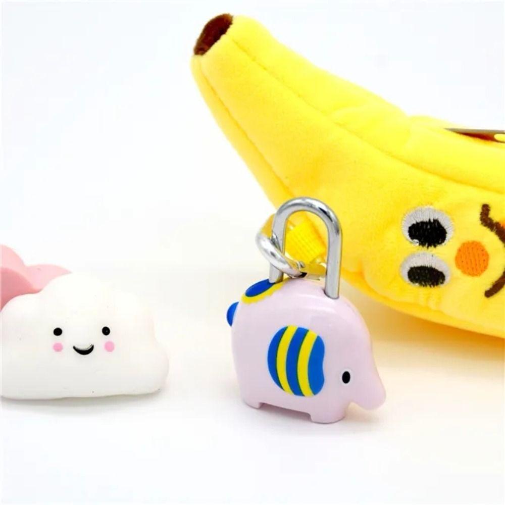 Random Color Dormitory Cabinet  Lock Anti-theft Backpack Zipper Lock Cute Digit Password Lock  Home