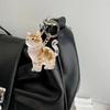 Creative Pet Furs Keyring Shatterproof Plastic Memorial Keychain For Daily Remembrance Pet Hair Collection Container