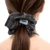 SENTIMENTS NO.445 [black] BLACK DENIM HAIR SCRUNCHY