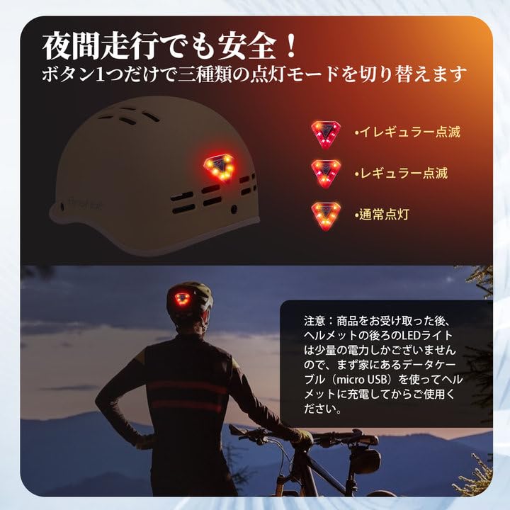 Rongbenyuan Bicycle Helmet with LED Adult 18 Road Bike Impact Adjustable Chin Sun CE Certified Light, Size, Vents, 58-62cm, Lightweight, Sports,