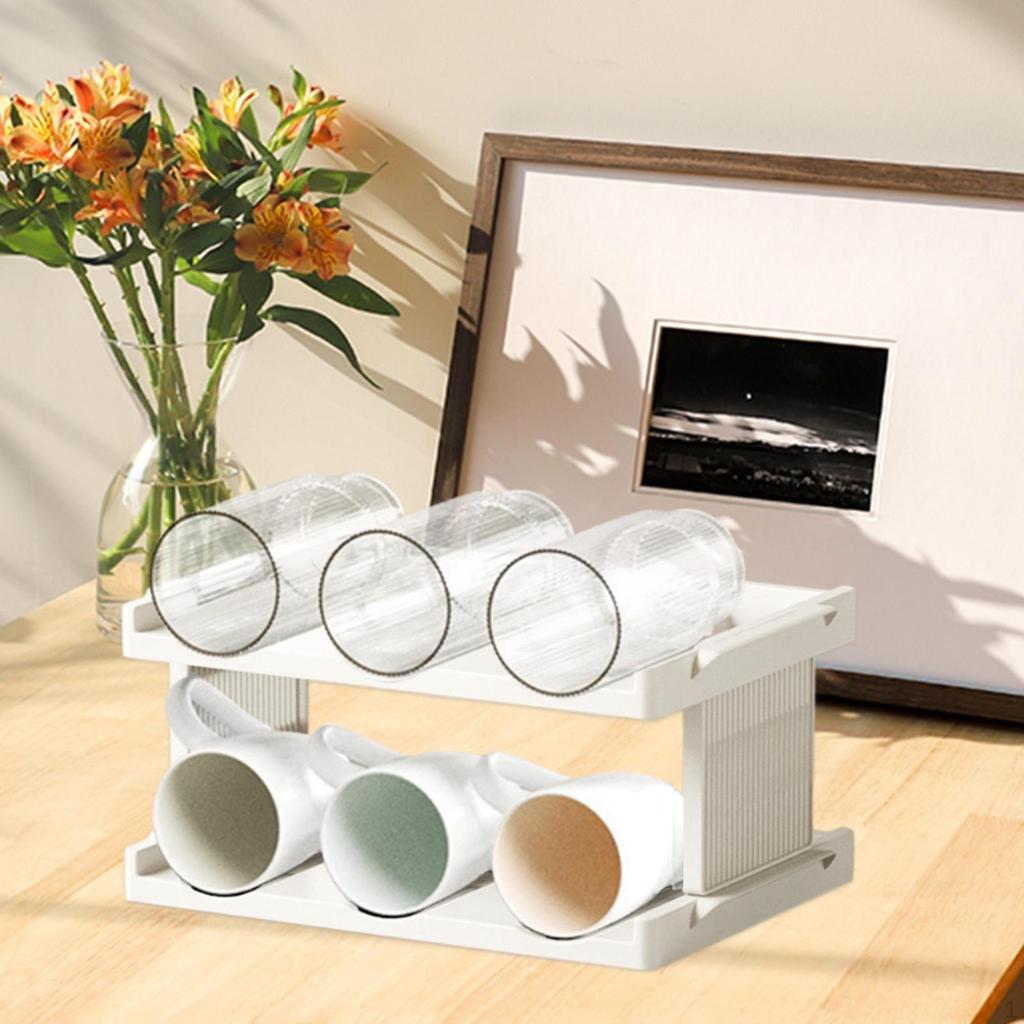 Bottle Organizer for Wine And Cup Storage in Pantry Cabinet