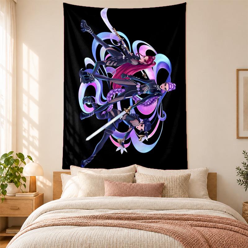 Kpop demon hunters Tapestry highquality for decorating living room bedroom dorm walls ideal as bedroom wallart orholiday gift