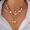 Ingemark 3 stuks/set Boho Imitatie Parel Chokers Kettingen Dames Trendy Metalen Hart Hanger Nek Accessoires 2026 Nieuwjaars Sieraden