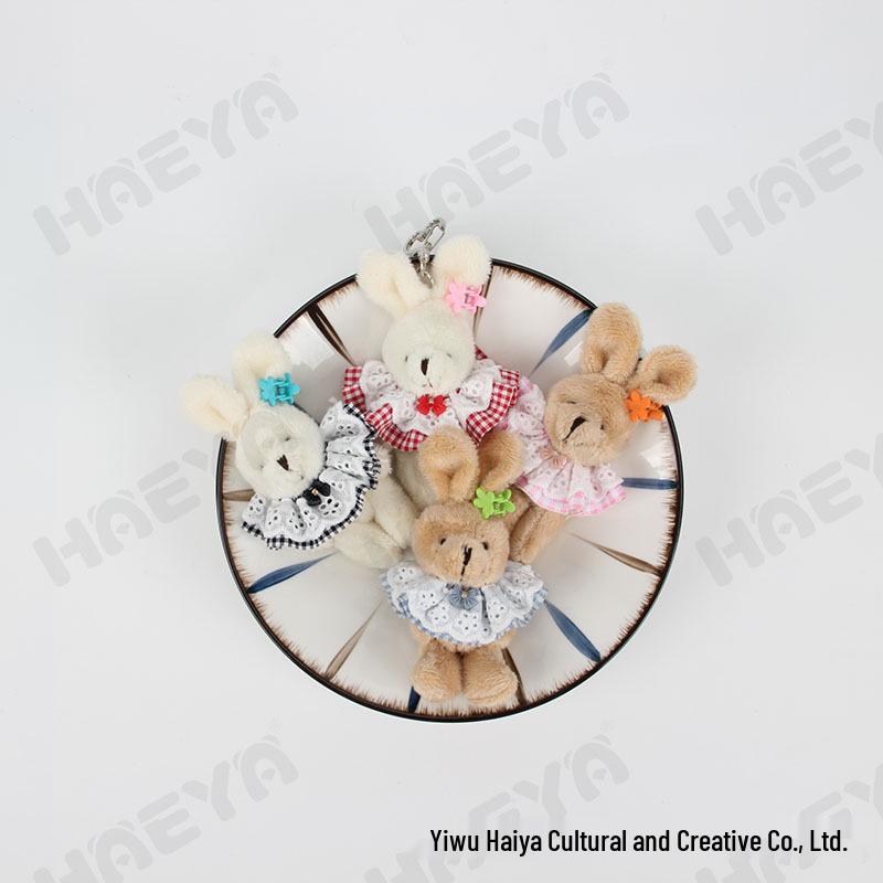 INS Adorable Rabbit Plush Skirt Pendant - Perfect Little Princess Holiday Gift for Phone or Bag.