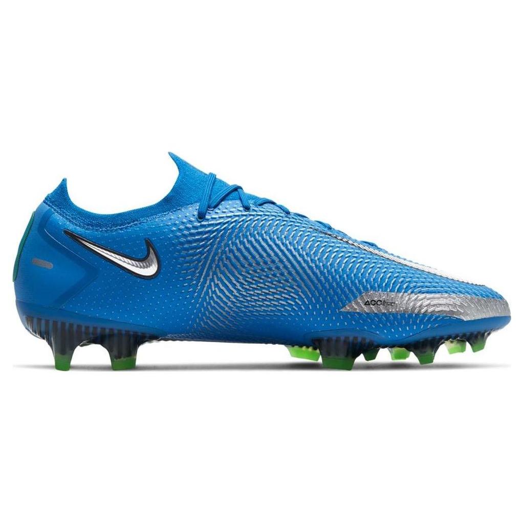 Nike Phantom GT Elite FG Φωτογραφικό Μπλε Ανδρικά Αθλητικά Παπούτσια Rage-Green Μεταλλικό-Ασημί CK8439-400