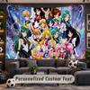 Wall Hanging Tapestry Custom NameSailor Moon Pattern Personalized Printed Fabric Wall Decor