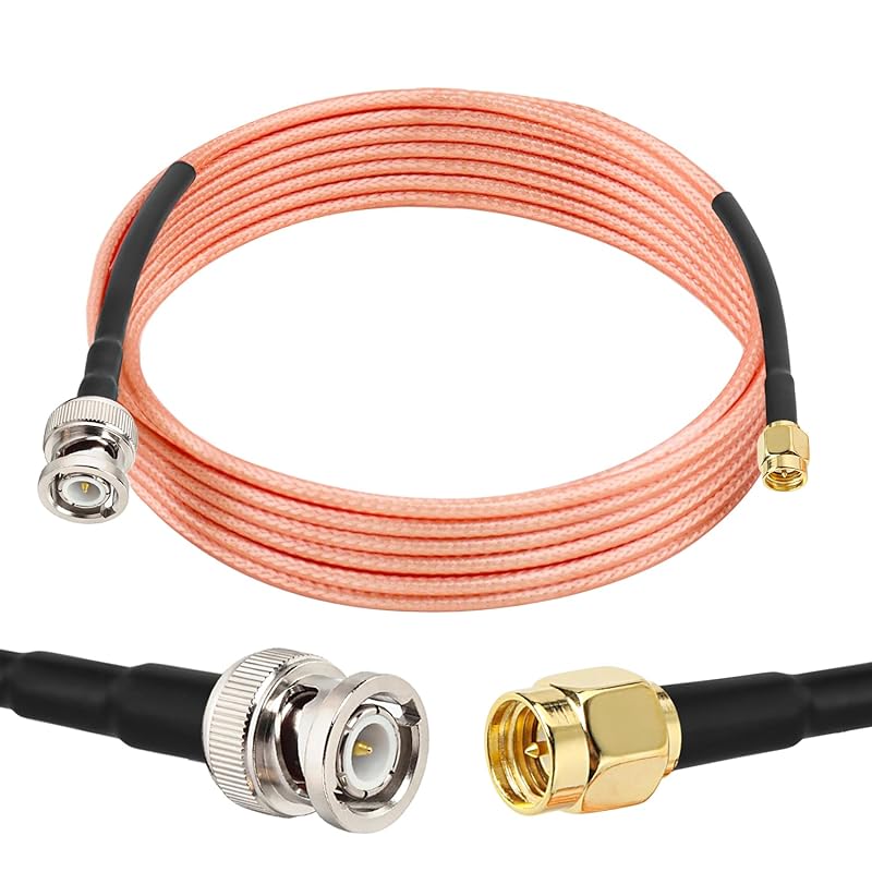 SMA Male to BNC Male Cable 1ft,2 Pack SMA to BNC Cable RG316 SMA BNC Adapter Cable for RF Applications/Antennas/Wireless LAN Devices/Wi-Fi Radios