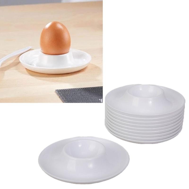 Pack of 10 Plastic Eggs Cups With Base For Serving Breakfast Brunch Kitchen Tool Microwave Safe Eggs Container