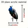 2D Peacock Plaque Flowerpot Stake Lawn Accessories Multifunctional Decorative Garden Decor