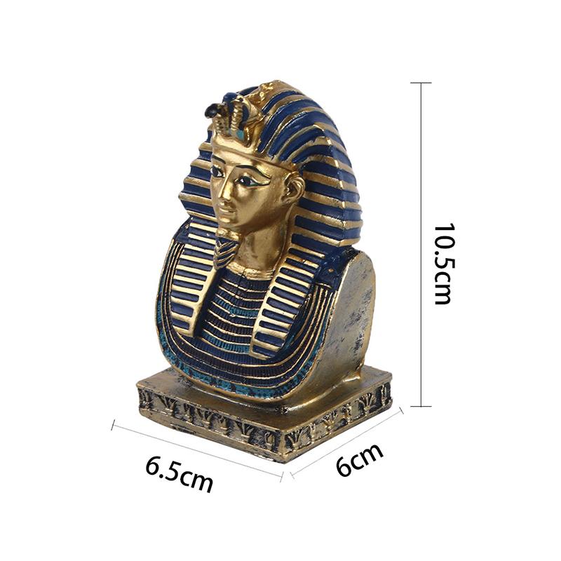 Egyptian Pharaoh Head Ornament Resin Decoration Africa Cleopatra Mummy Pyramid Desktop Living Room Decoration Gift Souvenir