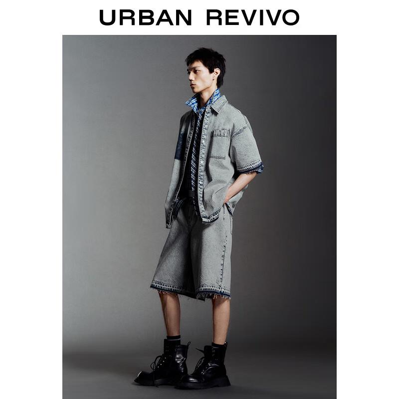 UR Men's Washed Straight-Leg Denim Shorts