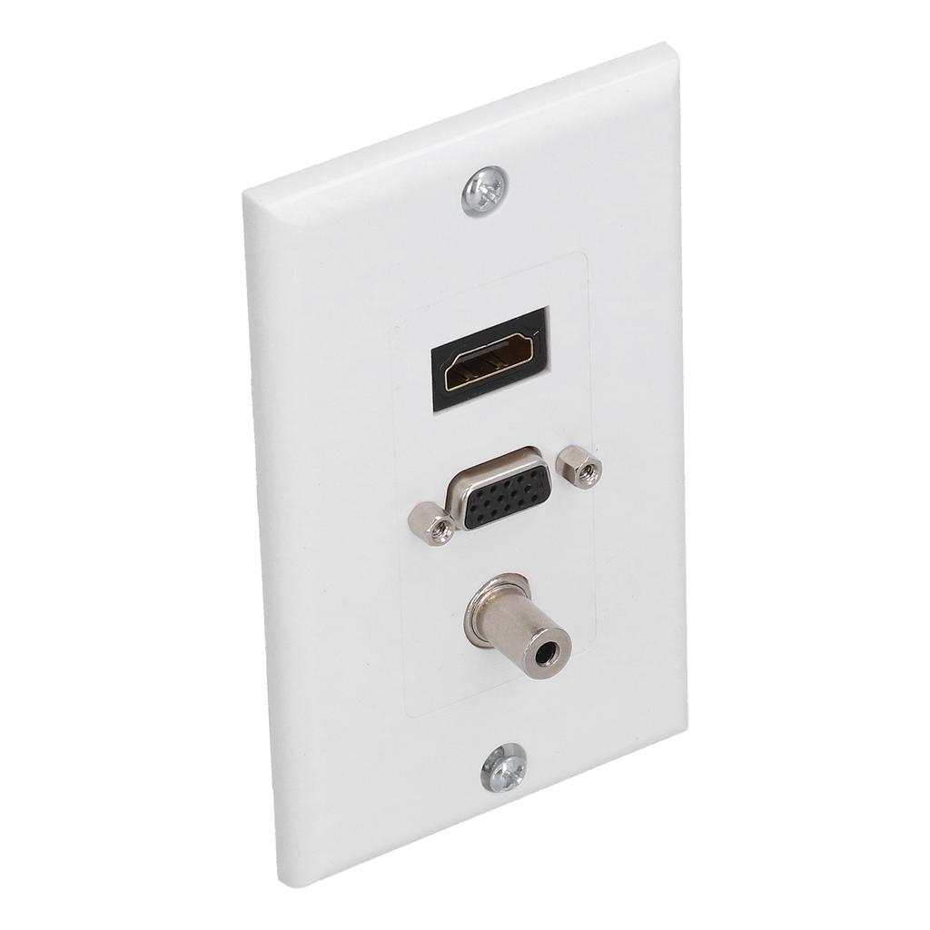 Audio Video Wall Socket 3.5mm F Connector Multimedia Port Wear Resistant Composite Video Panel