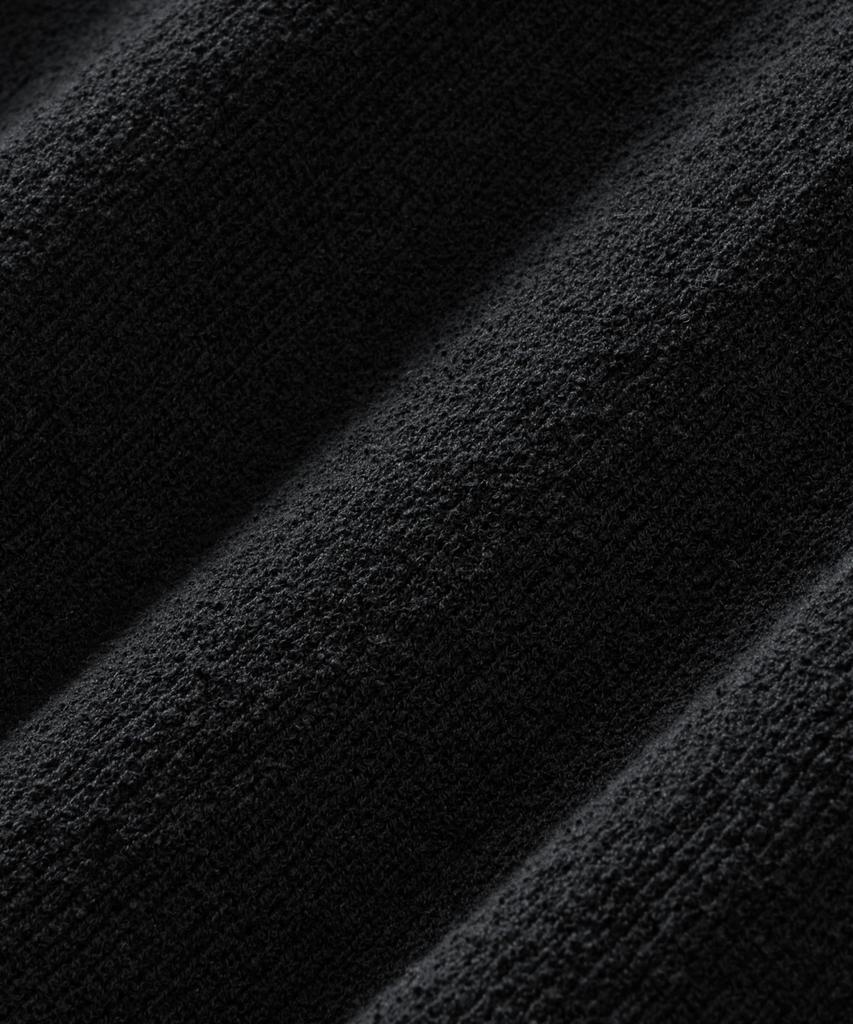 Beulaendideu Terry Boucle V-Neck Half Knit [Black]