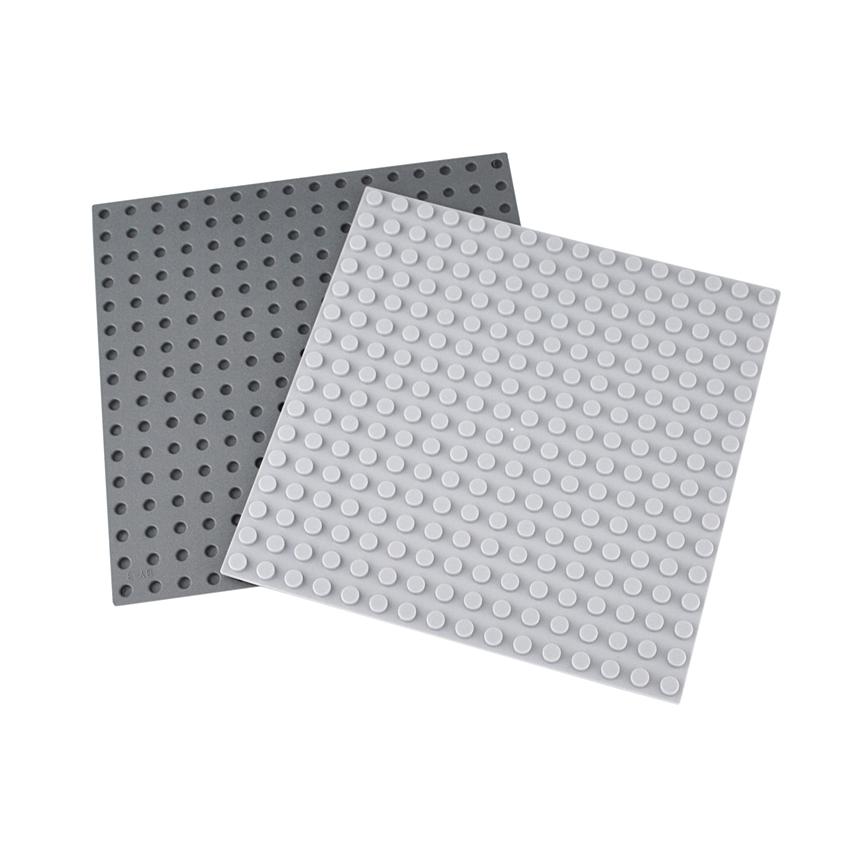 2 Stück DIY Bausteine 16*16 Noppen Lehrreiche Montage Bauplatten 16X16 Schmale Figuren Steine Grundplatte Entworfen Für Kinder