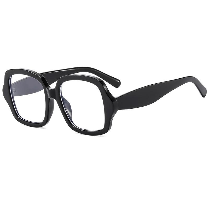 Vintage Geometric Large Frame Leopard Print Sunglasses Women'S Advanced Sense Big Face Thin Glasses Sunglasses