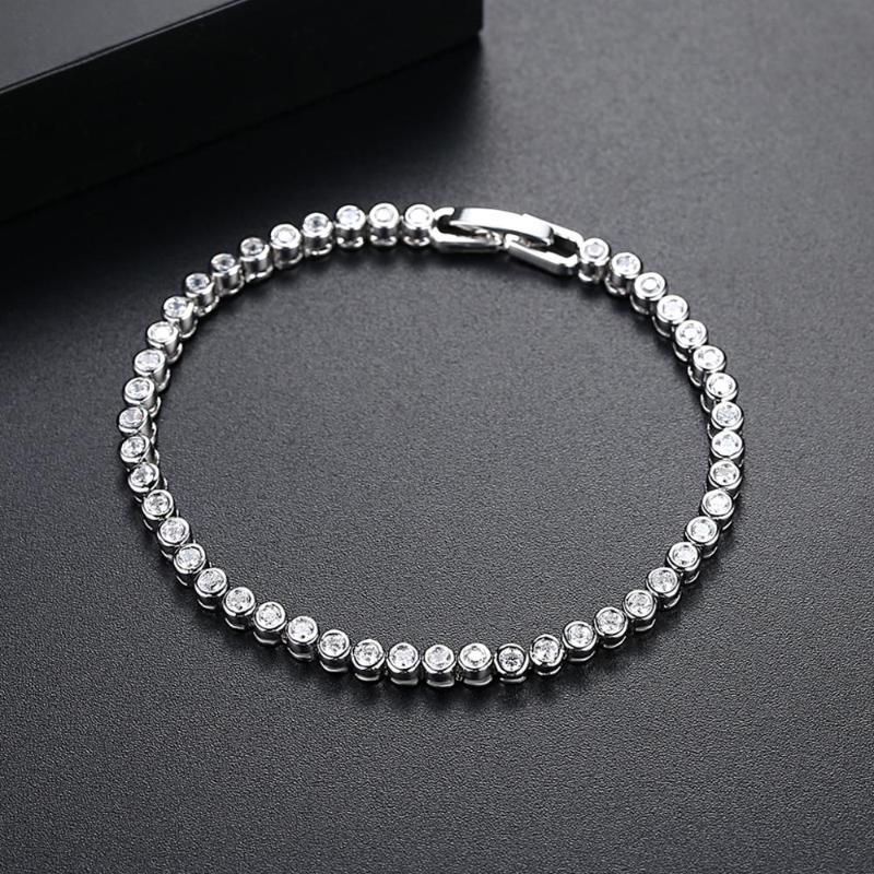 Modisches Gold-Silber-Farbenes Damen-Tennisarmband Valentinstagsarmband Geschenk für Sie Lässige Pulseria Accessoires Offizieller Schmuck