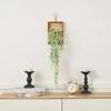 Artificial Plants Wall Decor, Rustic Farmhouse Wall Hanging Planter, Vintage Wood Framed Fake Plants Holder for Indoor Living Room, Kitchen, Bedroom