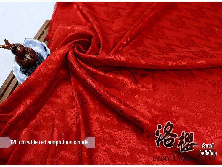 Antique Silk Jacquard Fabric for Chinese Hanfu and Tang Suit Costumes