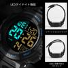 Digital wasserdicht bis 50 Tage LED wasserdicht Sport Digital Bedienungsanleitung enthalten Herrenuhr, Meter, Datum, Woche, Alarm, Display,