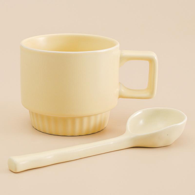 Milk Fufu Mug Korean Ins Style Girl Ceramic Cup High Value Cute Office Breakfast Coffee Cup