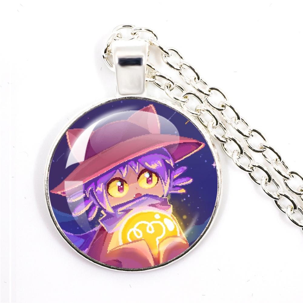 Niko Oneshot Necklace Anime Creative Cartoon Niko Pancakes Glass Cabochon Pendant Necklace Charm Jewelry Gift Jewelry