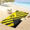 Ręcznik plażowy z nadrukiem BVB, Duży miękki szybkoschnący ręcznik na plażę, kemping, basen