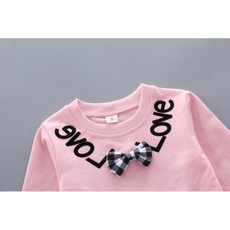 Herbst-Neuheit im koreanischen Stil für Kinder, gefälschtes Zweiteiler-Set mit Langarm-Oberteil und langer Hose für Mädchen, Kinderkleidung