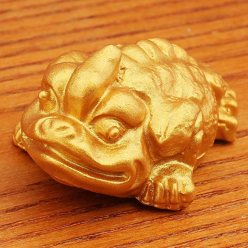 

Golden Toad Wealth Jar Ornament - Creative Entrance Hall Gift