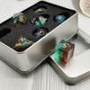 D&D DND Dice Set Dungeons and Dragons Gift RPG MTG D20 Polyhedron Resin Dice Handmade with Sharp Edges Role-Playing Board Game Digital Teaching