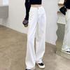 Straight Wide Leg Long Trousers High Waist Wide Leg Denim Pants for Women Streetwear Jeans with Pockets Vintage for Autumn