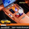 Diepblauw S07 Middenconsole Siliconen Antislip Beschermpad & Bekerhouder voor 26 Modellen.