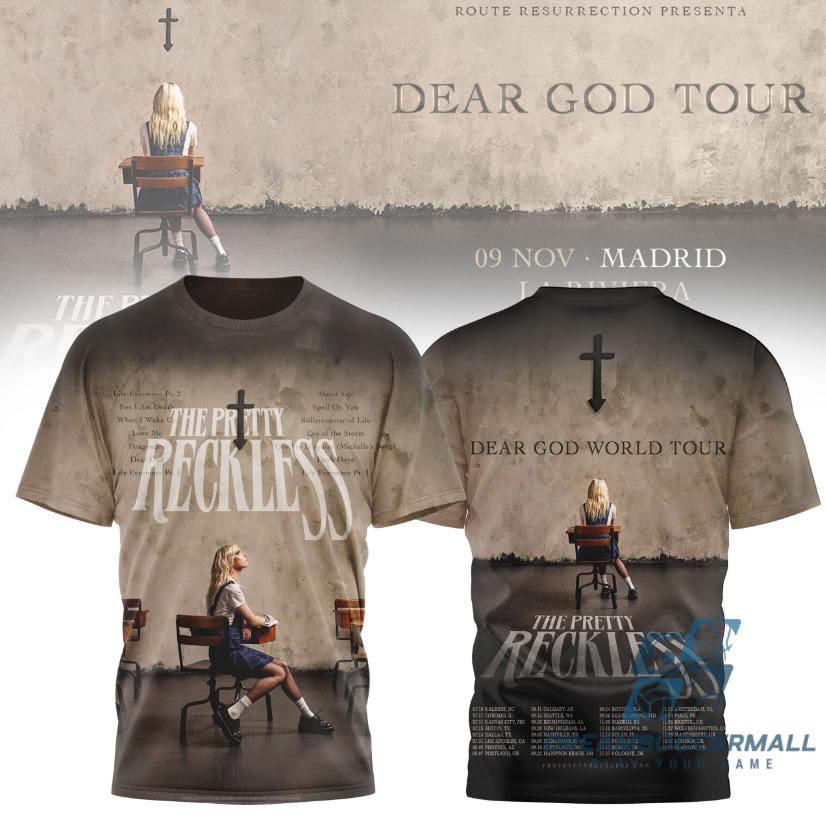 The Pretty Reckless Dear God World Tour T Shirt Full Size S5XL E068 Unisex T-Shirt XL