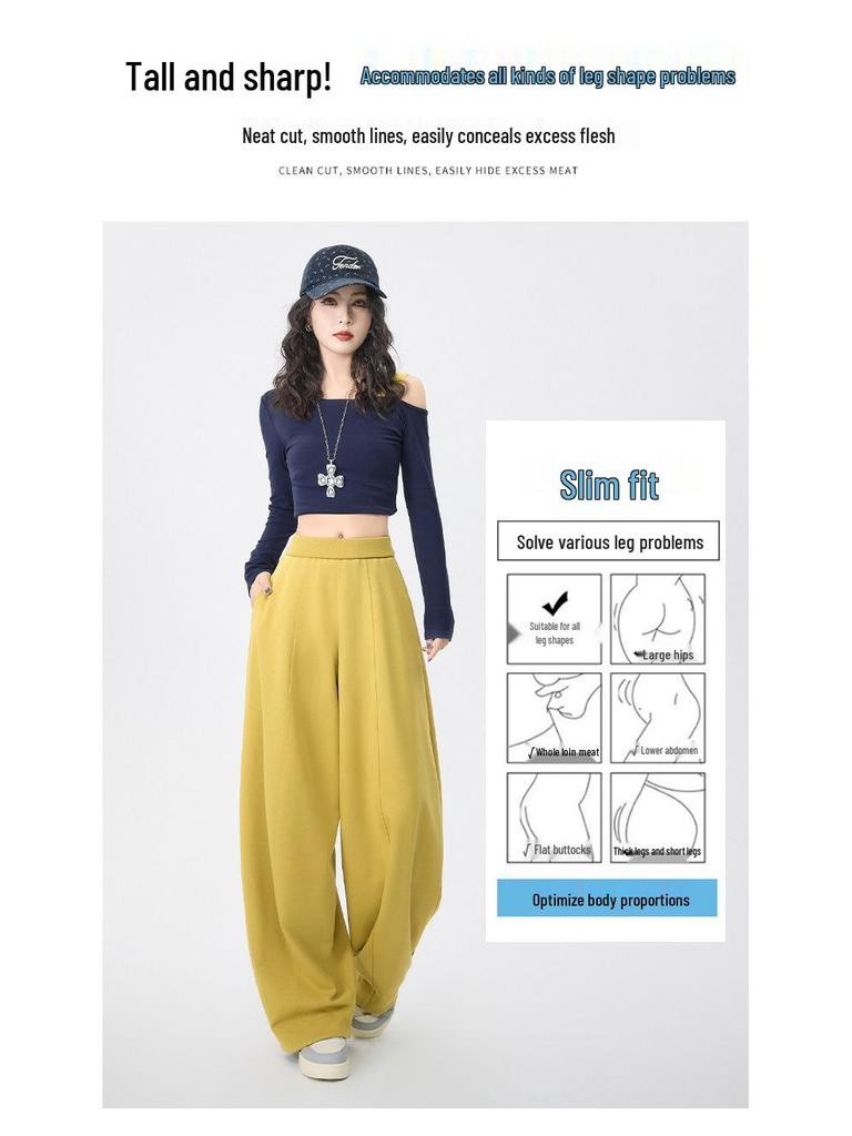 Women's Casual Loose Sweatpants with Wide-Leg Balloon Style for Spring 2026