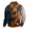 Men's Halloween Printed Corduroy Button Shirt