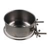 with Clamp Holder Bird Bowls Stainless Steel Parrot Food Bowl Parakeet Feeder  Bird Accessories