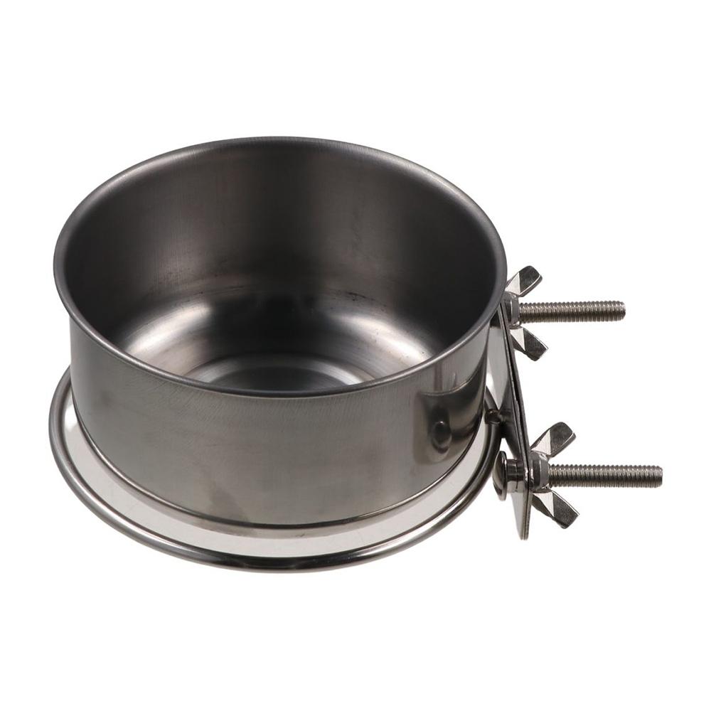 with Clamp Holder Bird Bowls Stainless Steel Parrot Food Bowl Parakeet Feeder  Bird Accessories