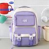 Large Capacity Backpack Student Lightweight Schoolbag Color Contrast Backpack