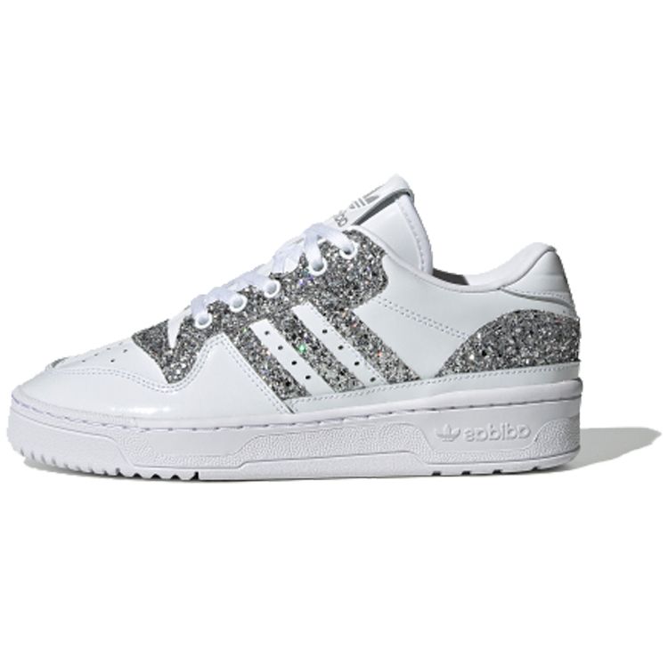 Adidas Originals Rivalry Low Slip-Resistant Lightweight Low-Top Skate Shoes Women Sneakers White Shiny FV4329