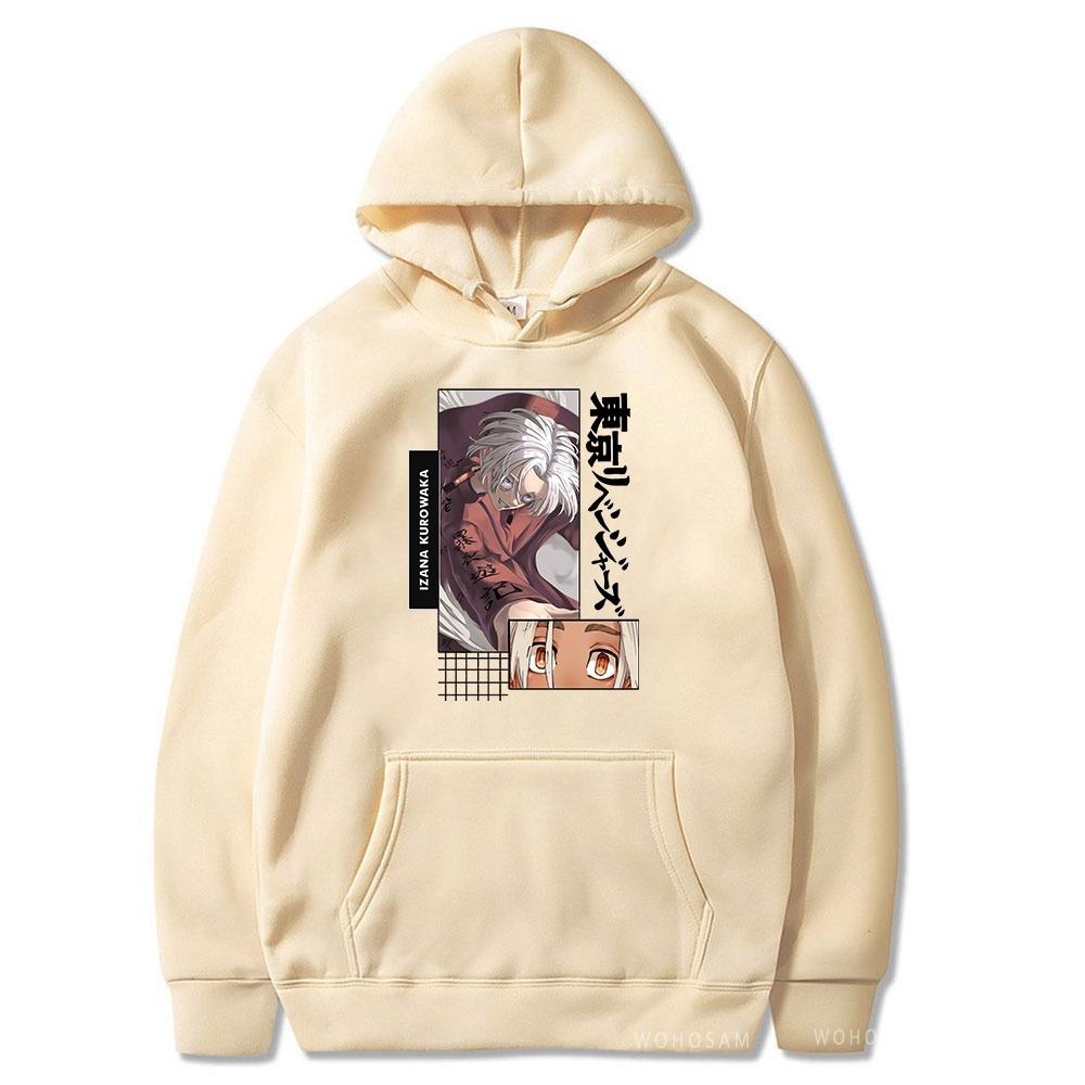 Kurokawa Pattern Printed Hoodie Tokyo Avengers Anime Street Dress Men's and Women's Zipper Hoodie Harajuku Sportswear Zipper Jacket