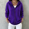 Women's Hooded Zip-Up Sweatshirt with Pockets Casual Long Sleeve Jacket for Everyday Wear