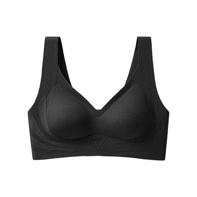 Tank Top Style Seamless Bra Women's Sports Bra No Steel Ring Gathered Bra Double Breast Anti Sagging Thin Bra
