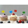 JBCD 200 Pcs Pure Red Blue Yellow and Green Flags Toothpicks 4 Soild Color Cupcake Toppers Decorations, Cocktail Toothpick Flag Cake Topper Picks