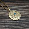 1pc Ancient Egyptian Horus Eye Titanium/Stainless Steel Pendant The Eye Of Horus Eagle Head God Eye Necklace, Father's Day Gift