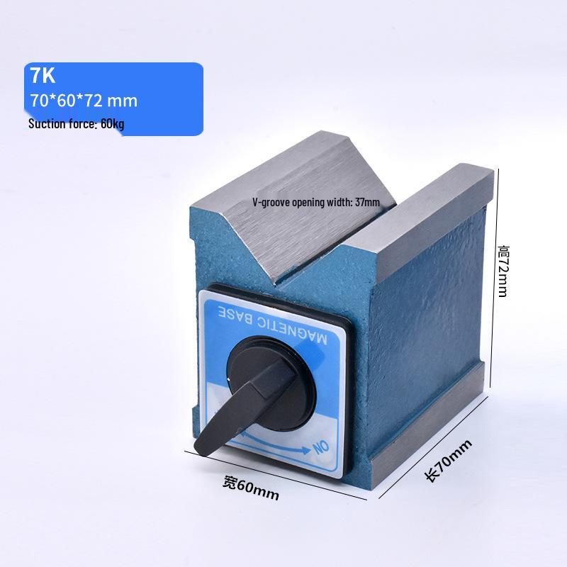 V-Shaped Magnetic Base Stand for Wire EDM, Strong Magnet with Triangular Design in Sizes 6T-12T