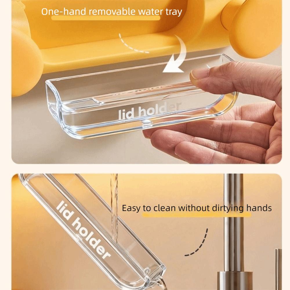 Wall Mount Pot Lids Holder 2-Tier Pot Lid Organizer Space Saving Vegetable Board Rack Cabinet Door