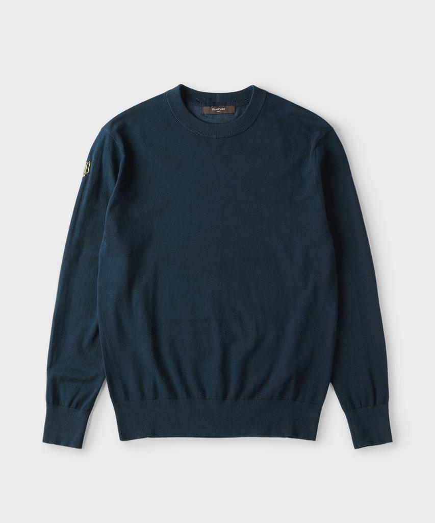 PANICALE Blue Logo Round Knit