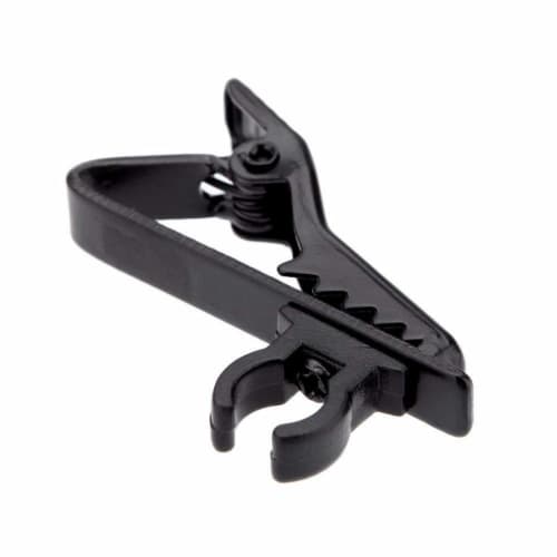 Microphone Clip, Tie Clip-Style, C-Shaped Holder for Lapel Microphones, Securely Clamps and Prevents Falling (C-Shaped Inner Diameter 6.35mm)