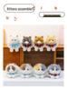 Meowing Plush Cat Doll - Cute Kitten Figurine Toy for Girls
