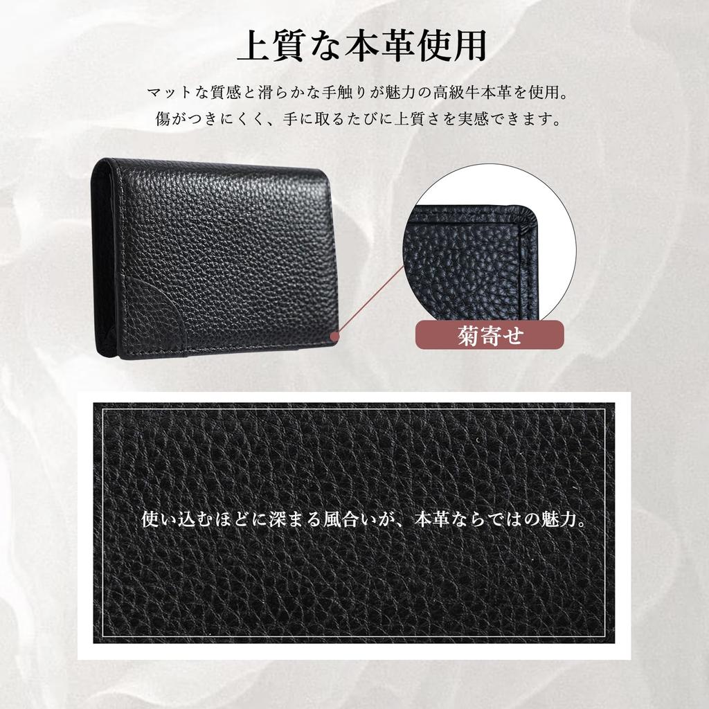 [MACITEET] [Hochwertiges echtes Leder x Großes Fassungsvermögen (50 Karten)] Schlanker Visitenkartenhalter für Damen und Herren, Großes Fassungsvermögen, Karten mit Schnappverschluss