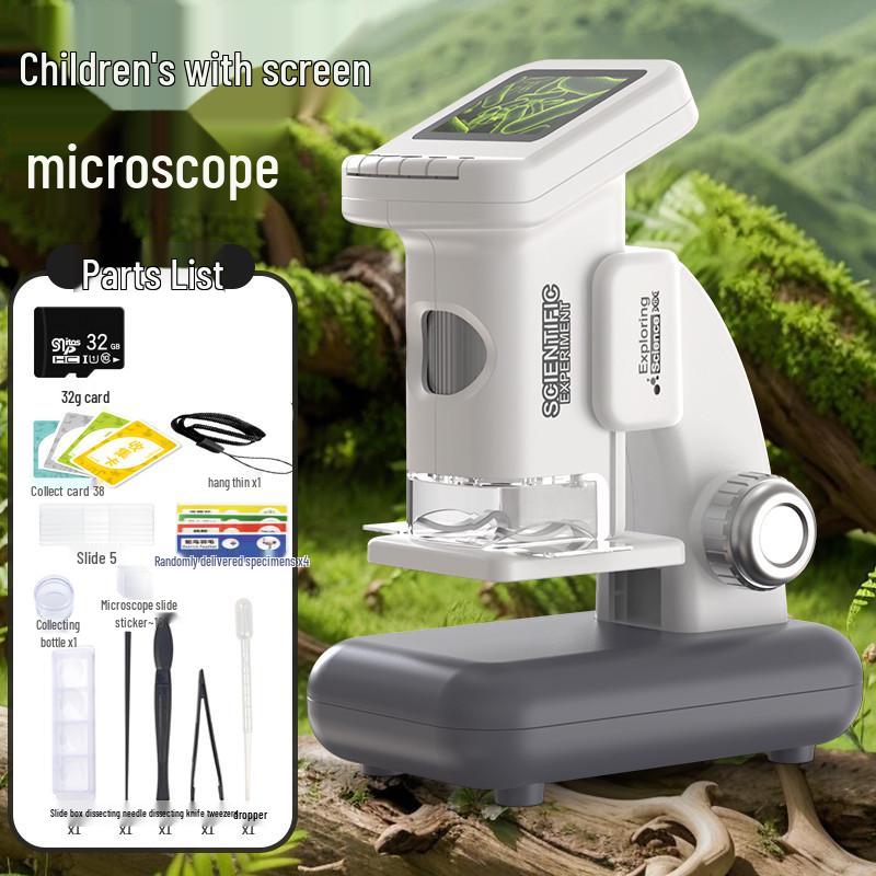 Portable HD Digital Microscope with Display for Educational Use